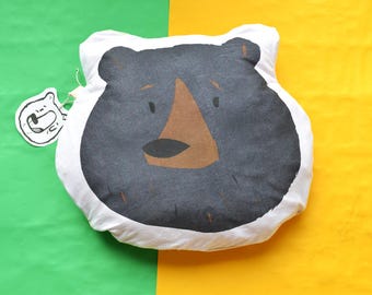 Black Bear Cushion Handmade