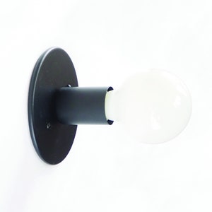 QUICK SHIP Matte Black Low Profile flush mount wall sconce ceiling mount Free Shipping image 6