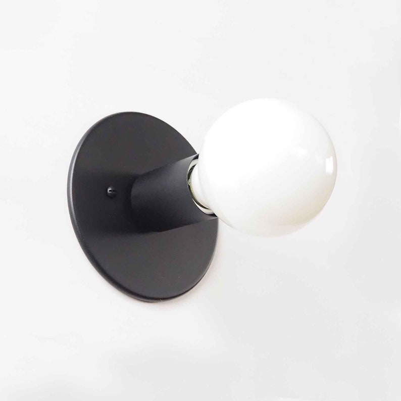 QUICK SHIP Matte Black Low Profile flush mount wall sconce ceiling mount Free Shipping image 10