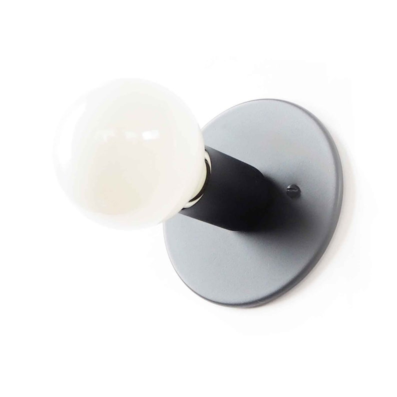 QUICK SHIP Matte Black Low Profile flush mount wall sconce ceiling mount Free Shipping image 5