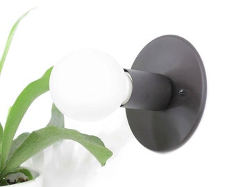 QUICK SHIP Matte Black + Low Profile flush mount wall sconce ceiling mount Free Shipping