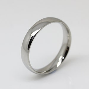 4mm Surgical Steel Comfort Fit / Court Shape Plain band Wedding Ring