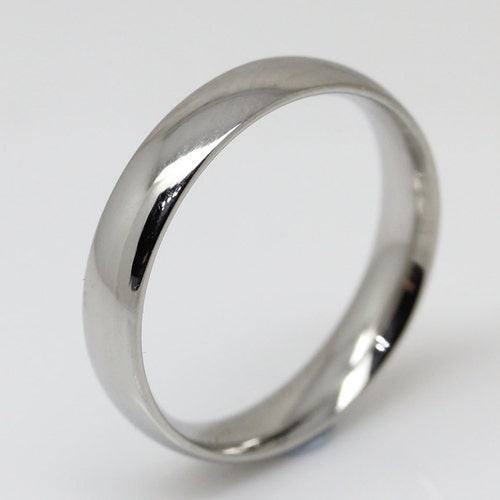 2mm Titanium Comfort Fit / Court Shape Plain Band Wedding Ring - Etsy