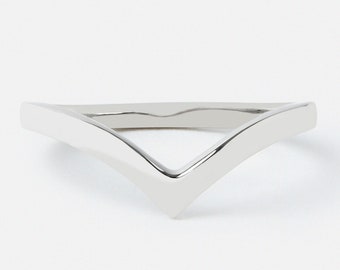 2mm Titanium Wishbone Curved Plain band Wedding Ring