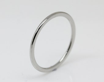 1mm Surgical Steel Comfort Fit / Court Shape Plain band Wedding Ring