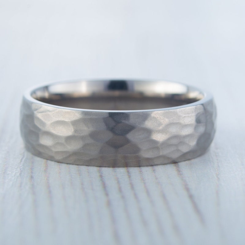 Hammered Mens Ring - Etsy