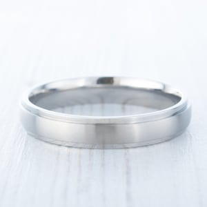 4mm Brushed Titanium Comfort Fit Wedding Ring