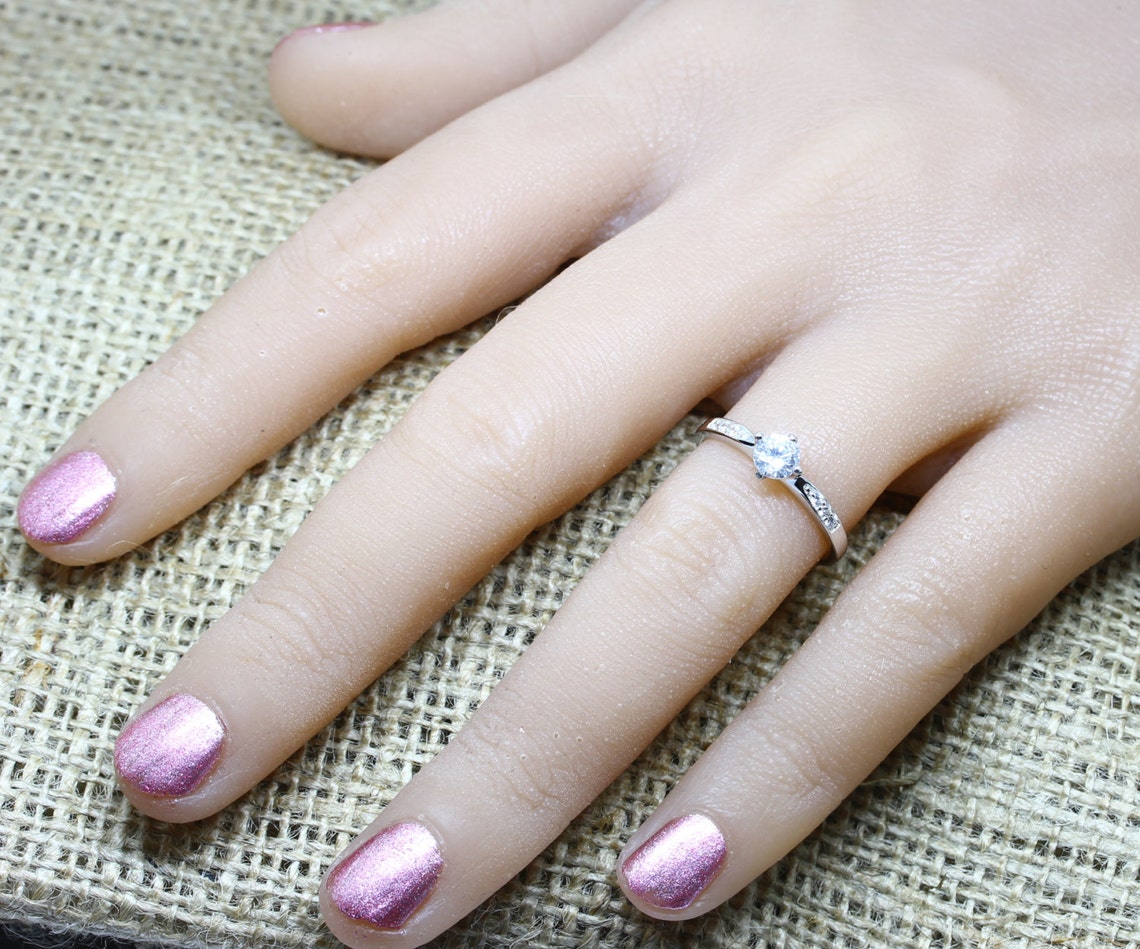 white sapphire solitaire ring white sapphire solitaire ring