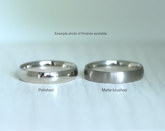 Fede Nuziale In Oro Rosa 14 Carati Da 2 Mm, Titanio Spazzolato Per Uomo E Donna - Italia