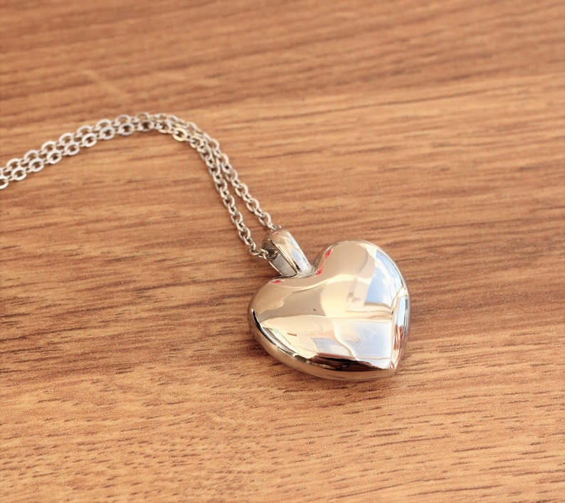 Pure Titanium Heart Shape Pendant With Titanium Necklace Etsy