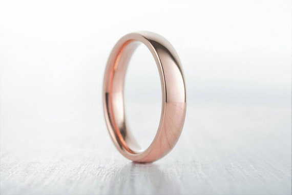 Solid 18k Rose Gold 2mm Comfort Fit Wedding Band Ring Classic Plain  Traditional - Size 9 | Amazon.com