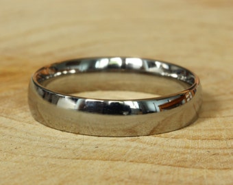 5mm Wide Comfort Fit / Court Shape Titanium Plain band Wedding Ring