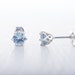 Natural Aquamarine stud earrings, available in titanium, white gold and surgical steel 4mm or 5mm sizes 