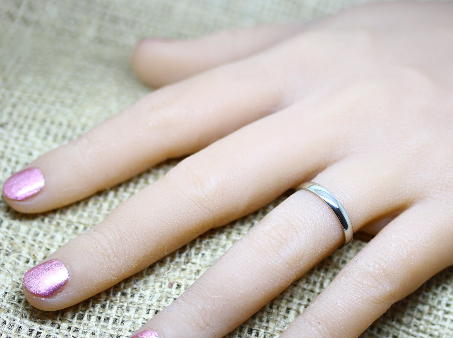 Fede Nuziale In Titanio Comfort Fit/Forma Da Corte Da 3 Mm Con - Foto 7