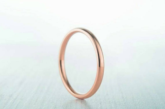 Flat Comfort-Fit Plain Ring Wedding Band 14k Rose Gold (4mm) - UB1023