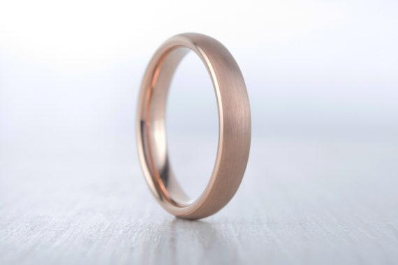 Titanium and rose gold ring discount