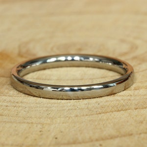 2mm Titanium Comfort Fit / Court Shape  Plain band Wedding Ring