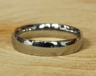 4mm Titanium Comfort Fit / Court Shape Plain band Wedding Ring