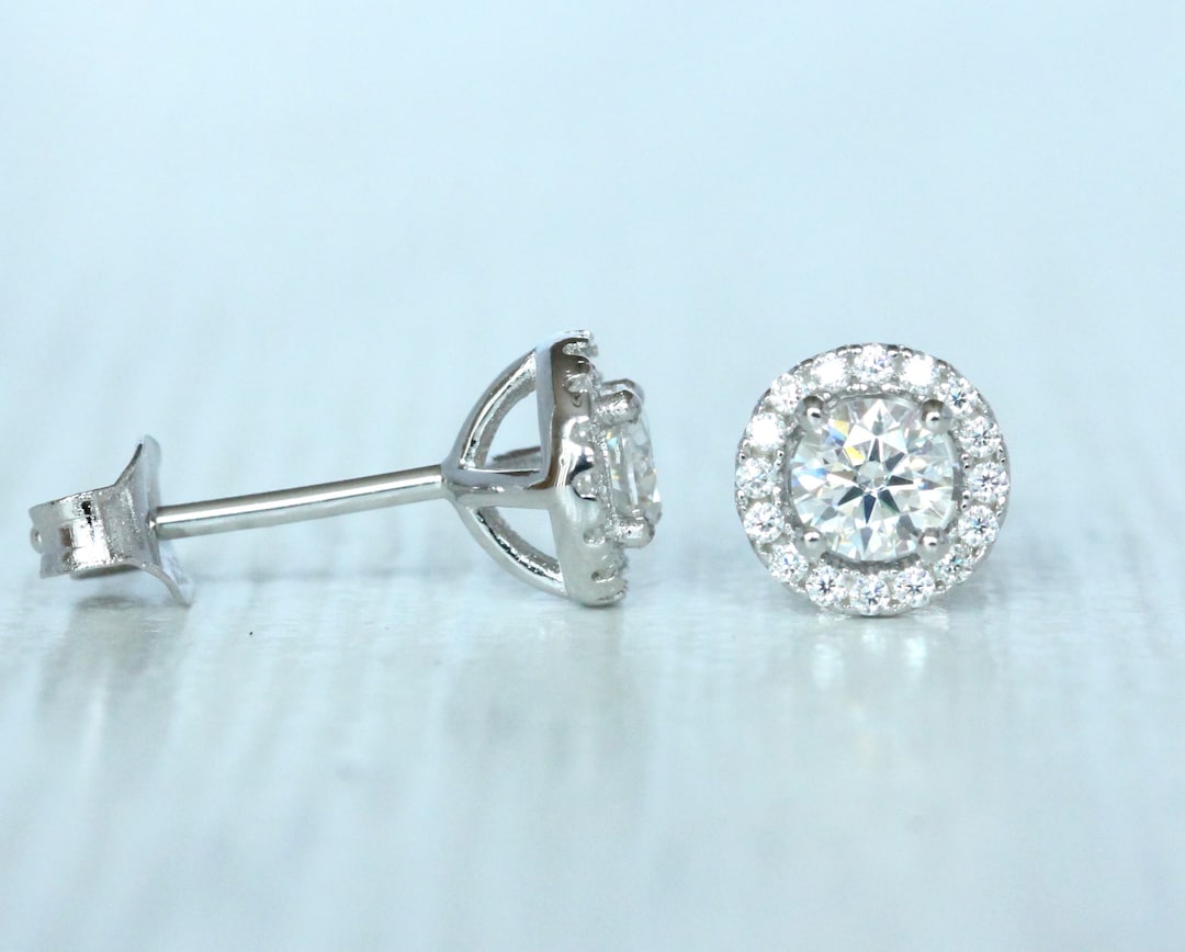 Orecchini da donna in argento Sterling S925 con 2 x 0,5 carati