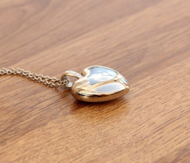 Pure Titanium Heart Shape Pendant With Titanium Necklace Etsy