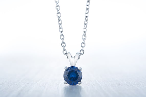 Blue sapphire locket necklace deals