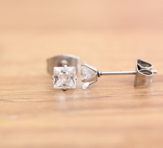 Diamond Stud Earrings, 0.5, 1 & 2 Carat Man Made Diamond Simulant