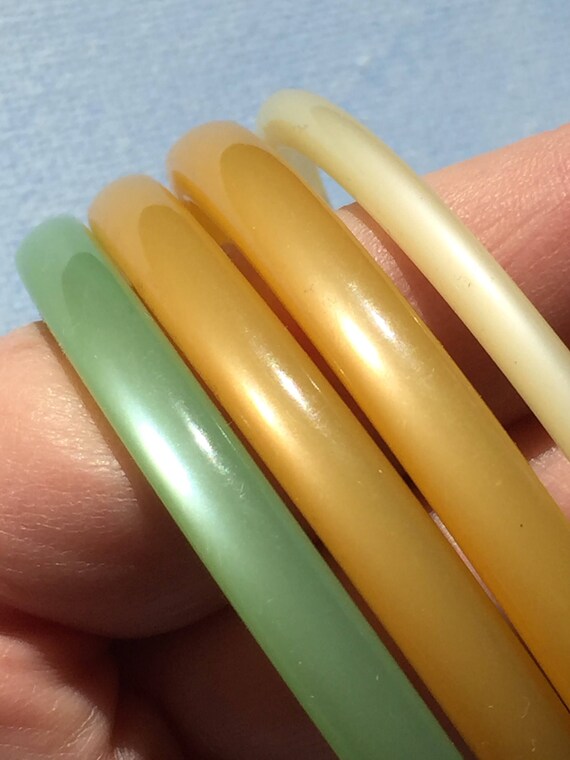 Moonglo Lucite Bangle Stack - image 1