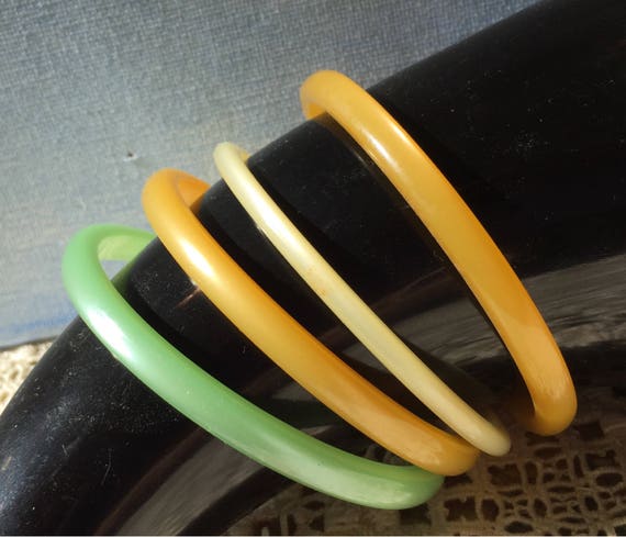Moonglo Lucite Bangle Stack - image 2