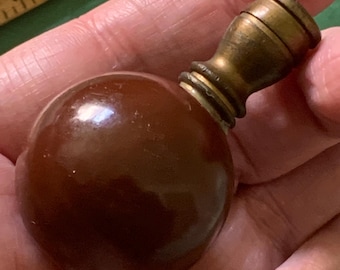Vintage 40’s Brown Ball Deco 1.25 Sphere FINIAL Approx. 2” Tall
