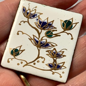 MCM Gerte Hacker Enamel on Copper Signed Brooch