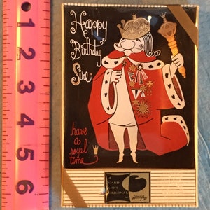 Houze Glass Birthday Tray for your KING  NOS 1950