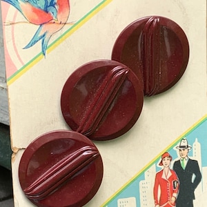 Kortstondige Shabby Chic 1930's Picture Card Coat Buttons BLUEBIRD