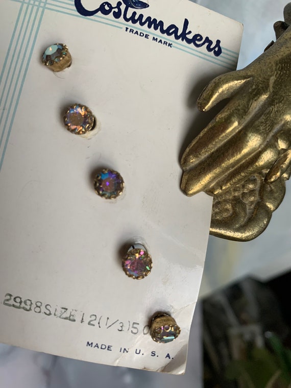 AB Rhinestone Twinkle Gold Bridal and Special Occasion Button AB Rhinestone Twinkle Gold Bridal and Special Occasion Button