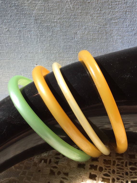 Moonglo Lucite Bangle Stack - image 4