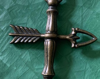 Vintage Antiqued Arrow Brass FINIAL