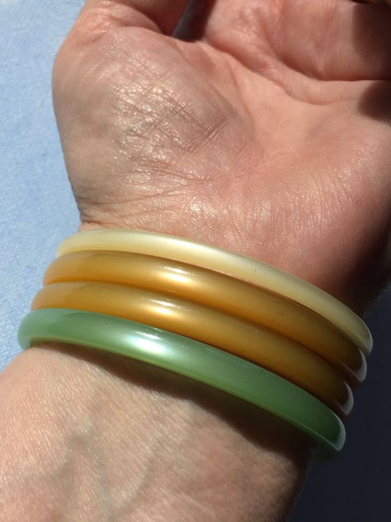 Moonglo Lucite Bangle Stack - image 3