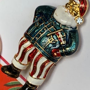 90’s Vintage Christopher Radko  Yugoslavia Santa Brooch Pin MOC