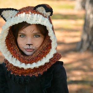 Fox Animal Hood, Super Soft and Warm Animal Hood/Cowl for Kids to Adults, Knit Hoods