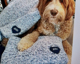 Personalized Sherpa Pet Blanket with Embroidery, Double Sided