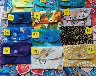 BATIK SNAP CASE,  Ear Bud case, accessory case, money case, credit card case, gift card case