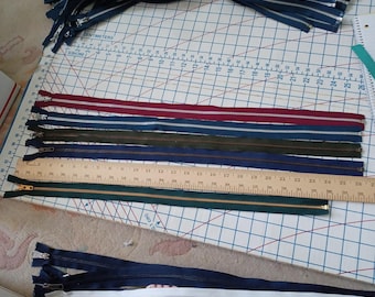Sale on METAL SEPARATING ZIPPERS, 12  Plastic zips 18- 26 inch multiple colors,  2 way purse zippers  Sale