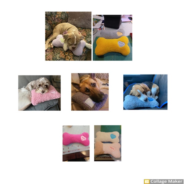 PET BONE SHAPE Pillow Personalized, Dog Pillow, Pet Gift, Bone Pillow, Personalized Pillow