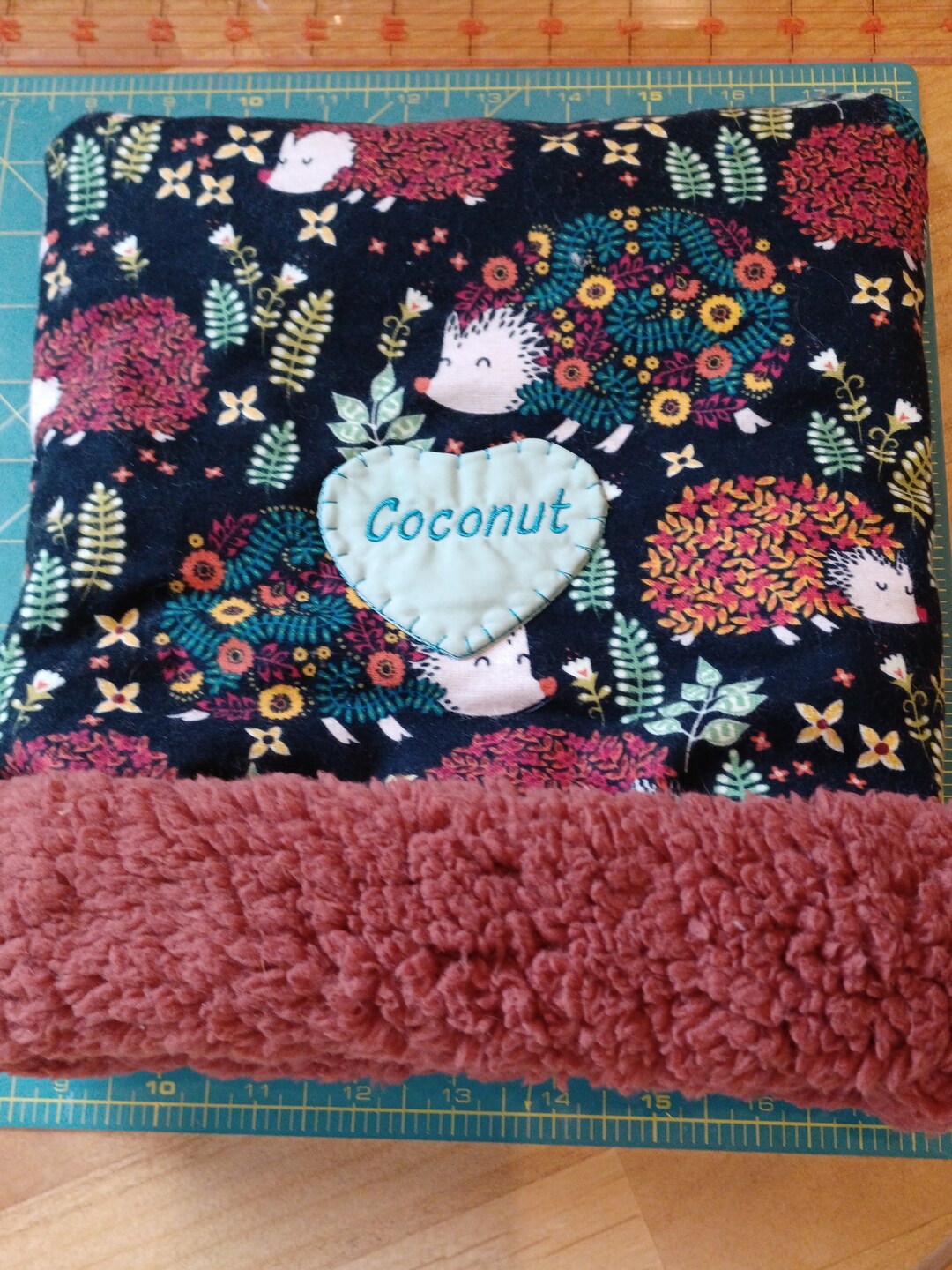 Personalized HEDGEHOG Snuggle Sack for SMALL Animals, Hedgehogs, Sugar