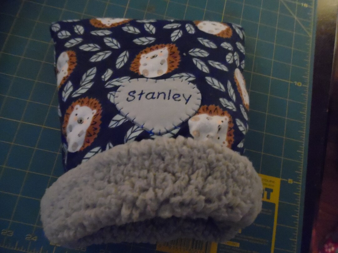 Personalized HEDGEHOG Snuggle Sack for SMALL Animals, Hedgehogs, Sugar