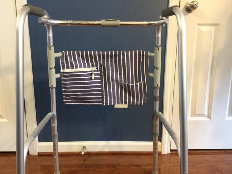 Walker Bag Gift for Elderly Walker Tote Bag Walker Purse Father/'s Day Gift Walker Caddy Blue Striped Walker Bag Gift for Grandfather