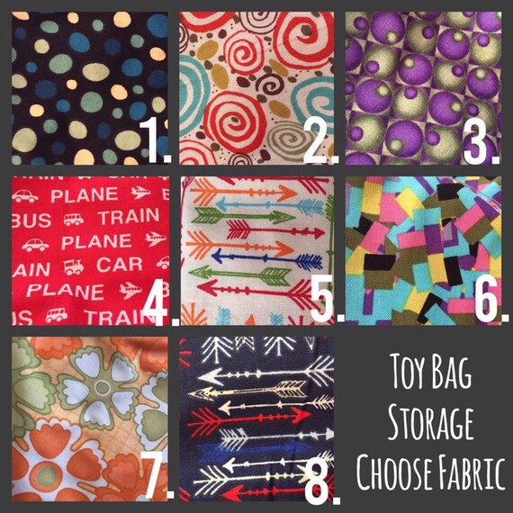 fabric toy storage bag