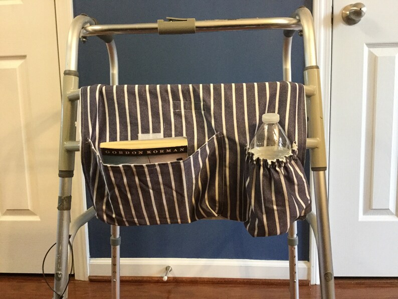Walker Bag Gift for Elderly Walker Tote Bag Walker Purse Father/'s Day Gift Walker Caddy Blue Striped Walker Bag Gift for Grandfather