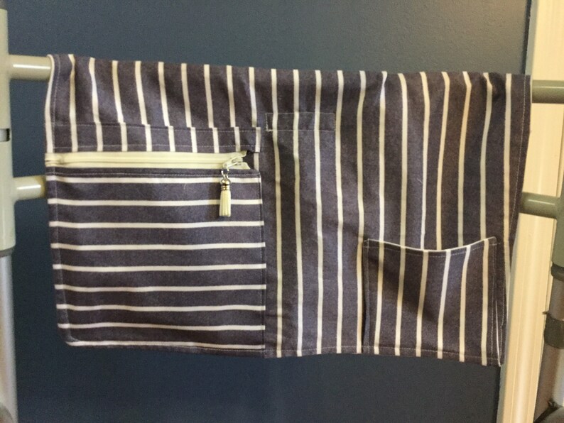 Walker Bag Gift for Elderly Walker Tote Bag Walker Purse Father/'s Day Gift Walker Caddy Blue Striped Walker Bag Gift for Grandfather