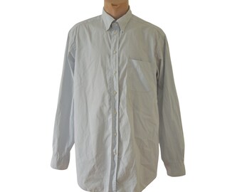 Armani Collezioni Striped Mens Shirt Cotton Men shirts Vintage Warm Long sleeve Classic Shirt