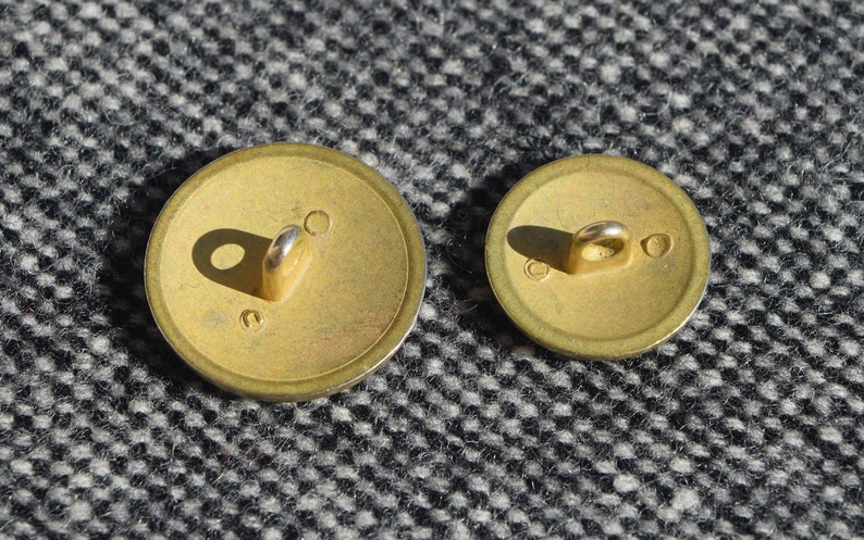 Set of 9 Buttons Vintage buttons Gold metal buttons Golden button Shank Button Women buttons Jobis